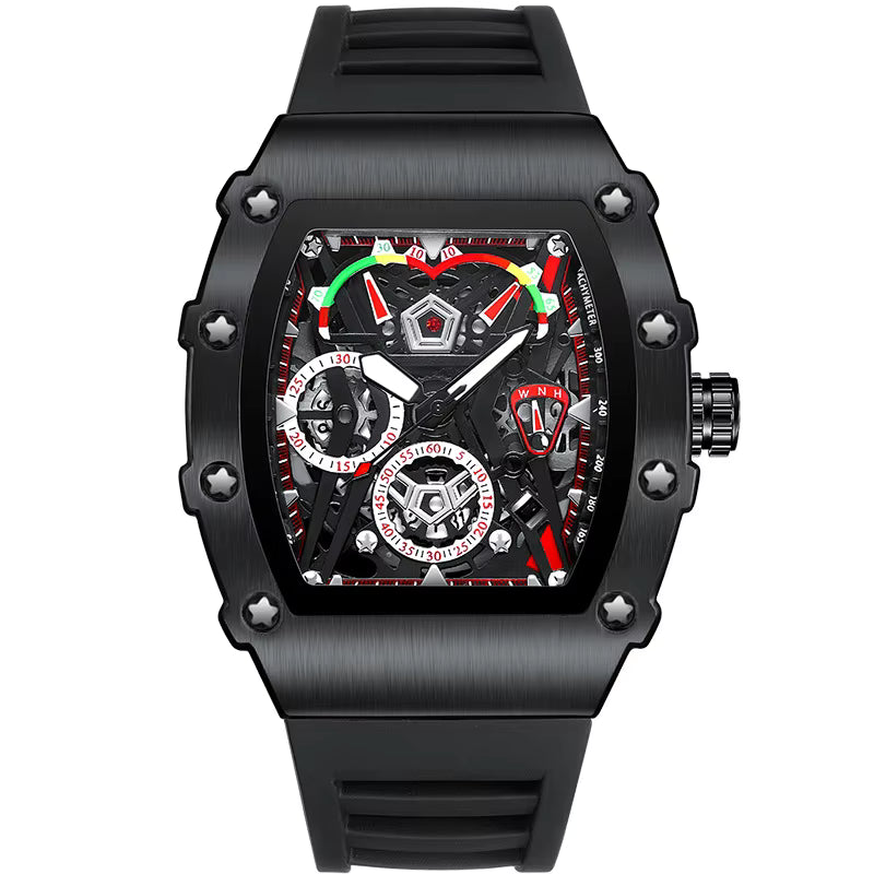 Men watch Waterproof Night Light Calendar Wine Bucket Silicone Strap Quartz Watch Men's watches