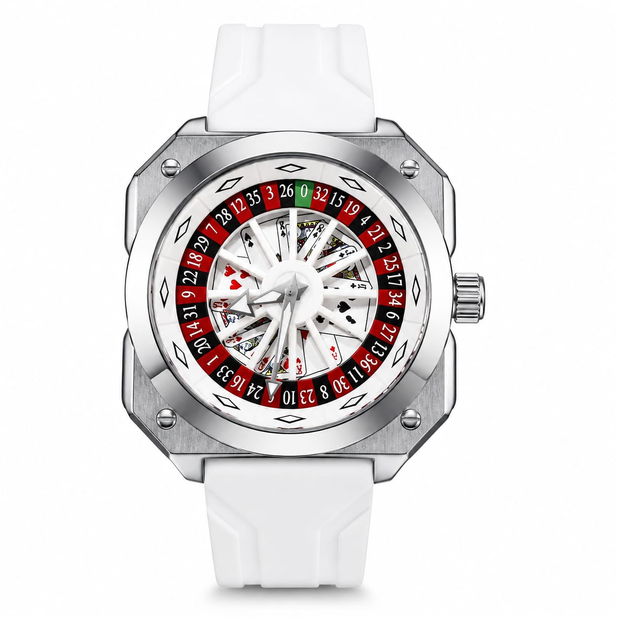 Rotating Dial Casino Style Silicon Watch
