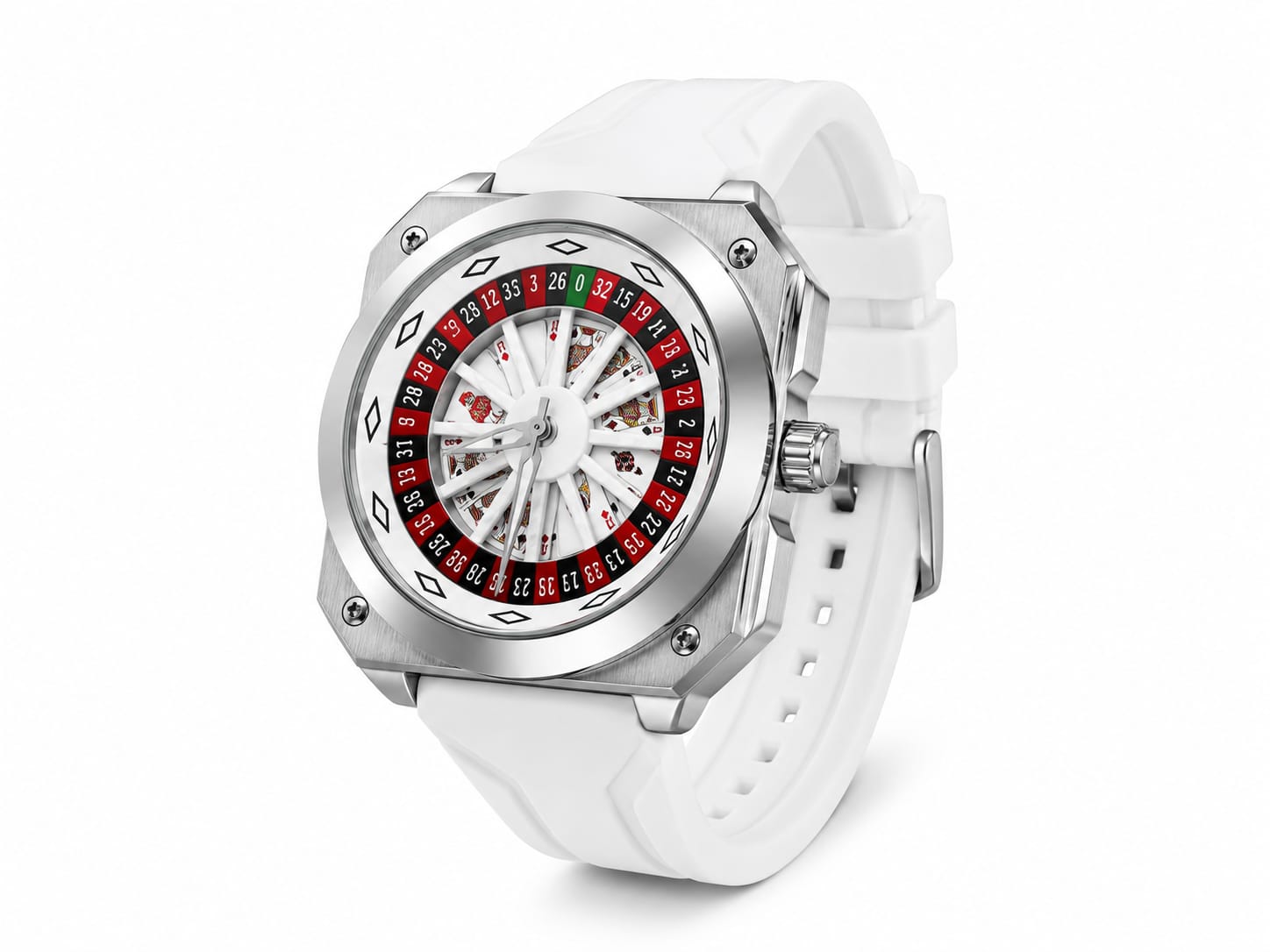 Rotating Dial Casino Style Silicon Watch