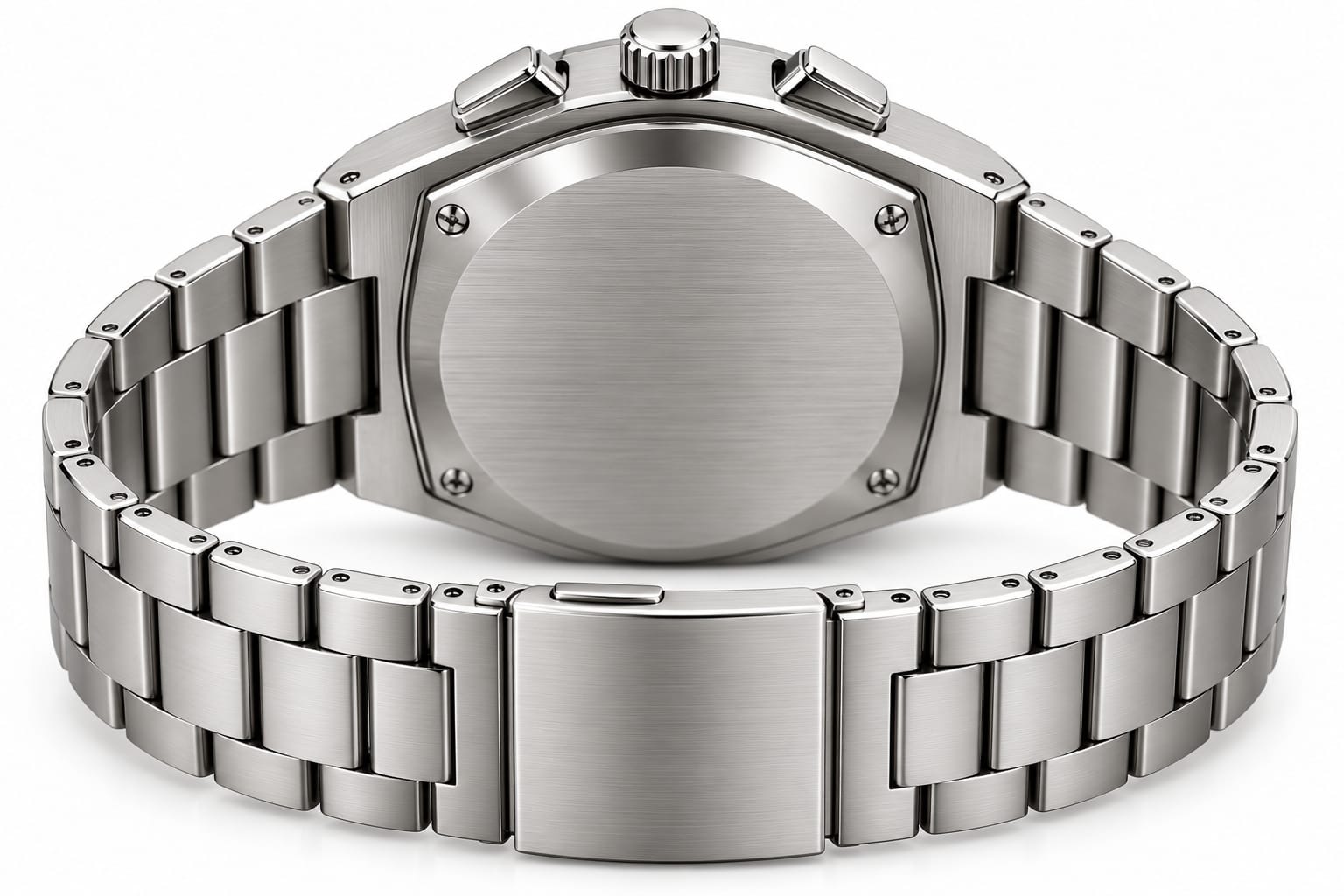 Men's Stainless Steel Chronograph Watch – Blue Dial & Silver Bracelet