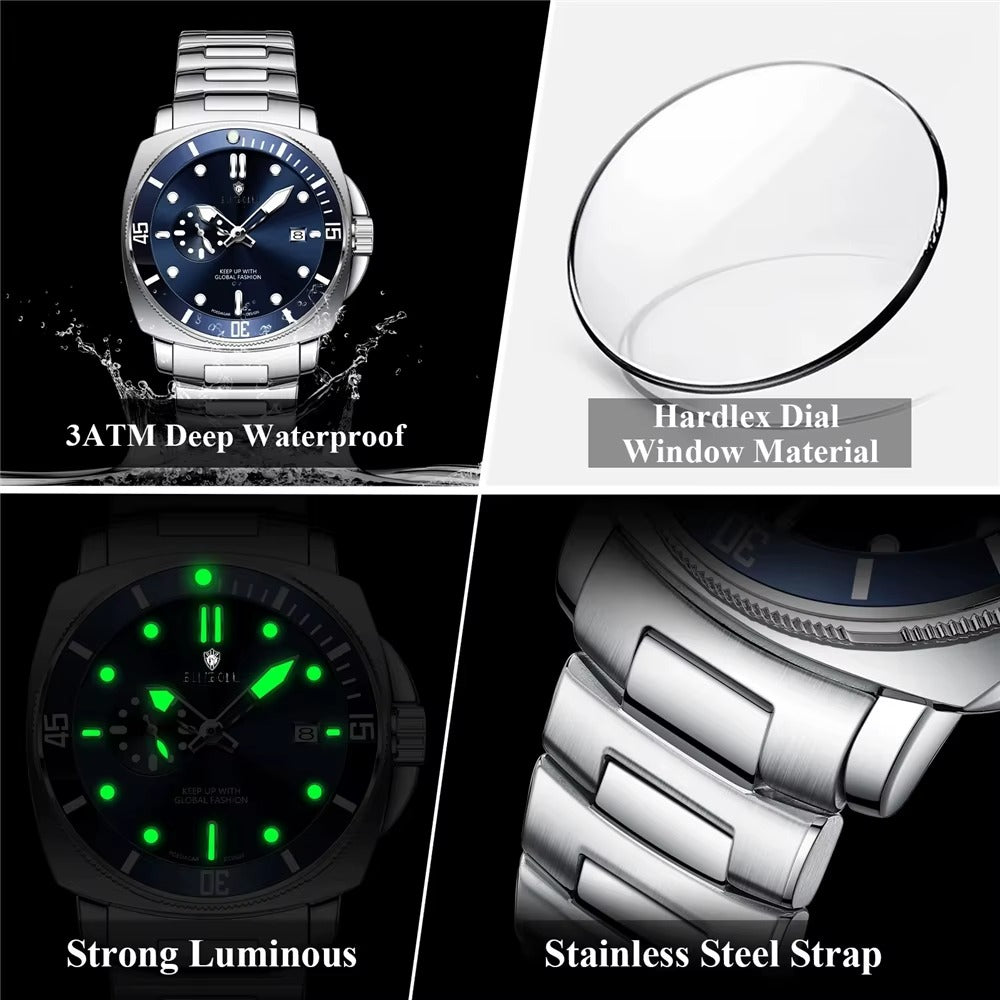 Red Watch Man Unique Digital Small Dial Fashion Quartz Wristwatches Mens Automatic Watches Men