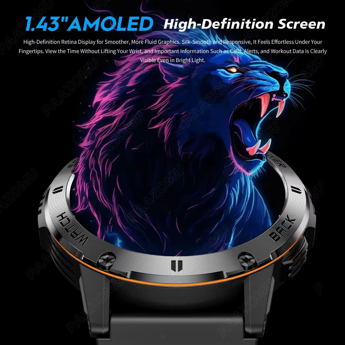 2026 Smart Watch 1.53 Inch Color Screen Sport LED Flashlight Heart Rate Waterproof Fitness Tracker Bluetooth Call Smartwatch Men