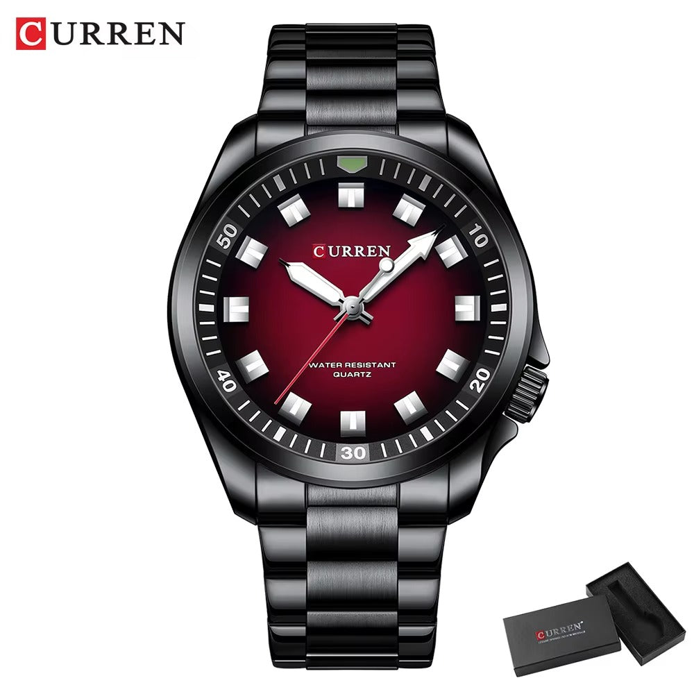 CURREN Fashion Men Watch Top Brand Luxury Waterproof Sport Mens Watches Stainless steel Automatic Date Military Wristwatch